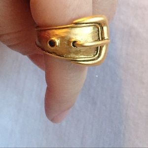 Elizabeth Cole Gold Buckle Ring